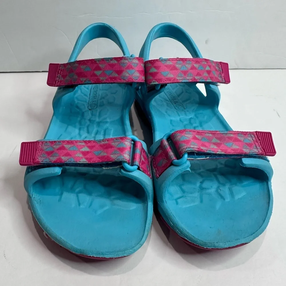 Used Kids Merrell Blue and Pink Sandals